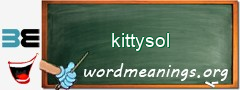WordMeaning blackboard for kittysol